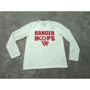Nike‎ Dri Fit Ranger Hoops Mens Large VR Long Sleeve Athletic Shirt White